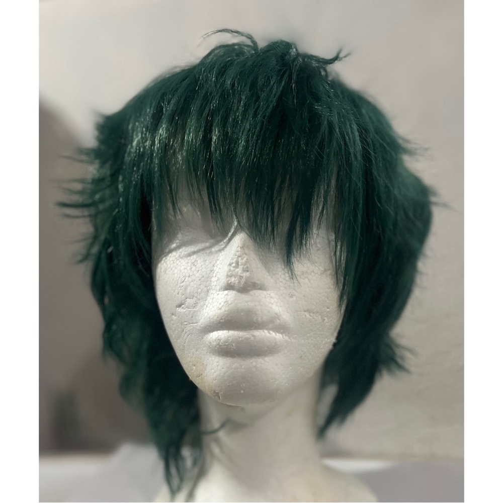 Dark Green Layered Synthetic Wig || Cosplay Wig